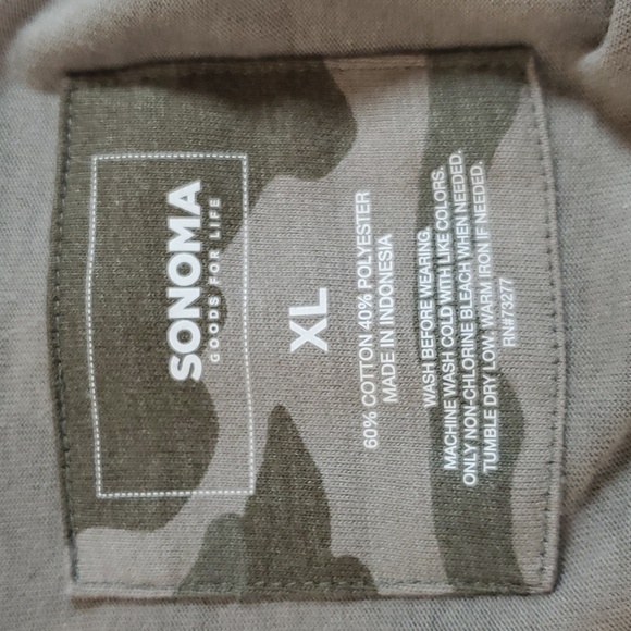Sonoma Camouflage Cotton Lightweight Zip Up Hoodie - Picture 6 of 7